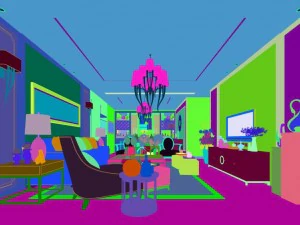 stylish avant-garde living room design 107 3D Model
