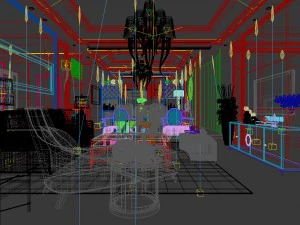 stylish avant-garde living room design 107 3D Model