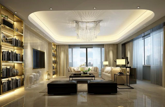 stylish avant-garde living room design 108 3D Model .c4d .max .obj .3ds .fbx .stl .blend 