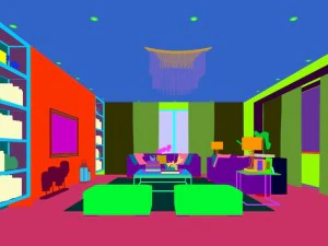 stylish avant-garde living room design 108 3D Model