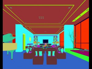 stylish avant-garde living room design 109 3D Model