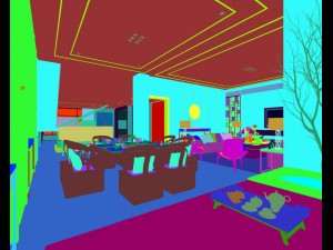 stylish avant-garde living room design 109 3D Model