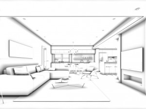 stylish avant-garde living room design 110 Modelo 3D