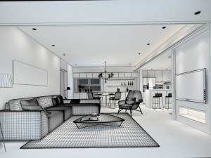 stylish avant-garde living room design 110 Modelo 3D