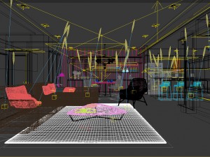 stylish avant-garde living room design 110 Modelo 3D