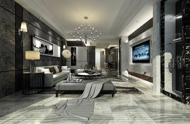 stylish avant-garde living room design 111 3D Model .c4d .max .obj .3ds .fbx .stl .blend