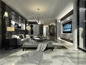 stylish avant-garde living room design 111 3D 모델