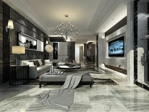 стильный авангардный дизайн гостиной 111 3D Модель