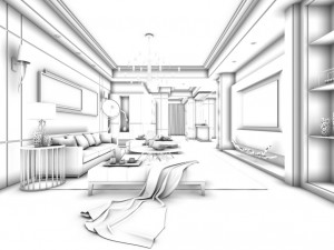 stylish avant-garde living room design 111 3D Model