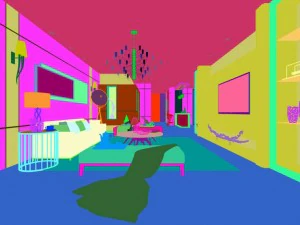 stylish avant-garde living room design 111 3D Model