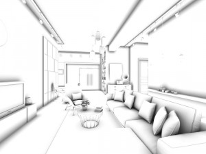 stylish avant-garde living room design 112 3D Model