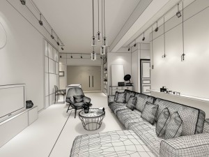 stylish avant-garde living room design 112 3D Model