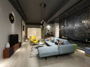 stylish avant-garde living room design 112 3D Model