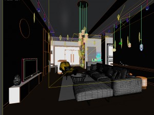 stylish avant-garde living room design 112 3D Model