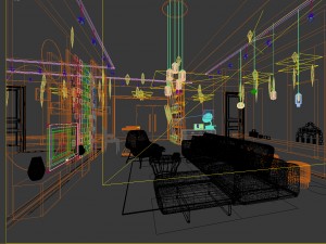 stylish avant-garde living room design 112 3D Model