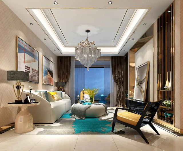 stylish avant-garde living room design 113 3D Model .c4d .max .obj .3ds .fbx .stl .blend