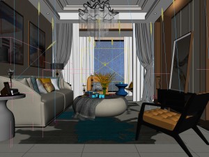 stylish avant-garde living room design 113 3D 모델
