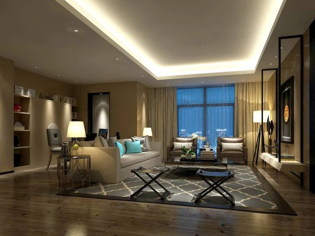 stylish avant-garde living room design 114 3D Model .c4d .max .obj .3ds .fbx .stl .blend