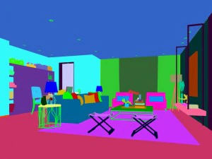 stylish avant-garde living room design 114 3D Model