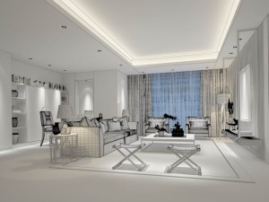 stylish avant-garde living room design 114 Model 3D