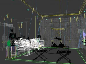 stylish avant-garde living room design 114 3D Model