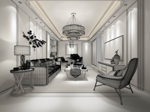 stylish avant-garde living room design 115 3D Model