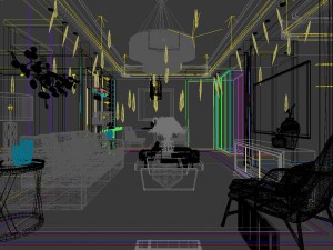 stylish avant-garde living room design 115 3D Model