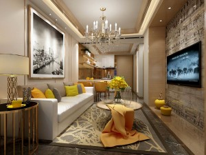 stylish avant-garde living room design 116 Modelo 3D