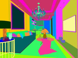 stylish avant-garde living room design 116 3D Model