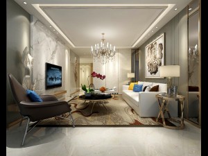 stylish avant-garde living room design 117 3D-Modell