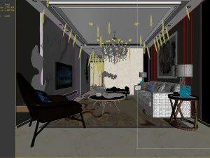 stylish avant-garde living room design 117 3D Model