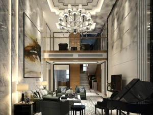 elegante soggiorno dal design d'avanguardia 118 Modello 3D