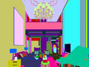 stylish avant-garde living room design 118 3D-Modell