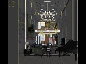 stylish avant-garde living room design 118 3D-Modell