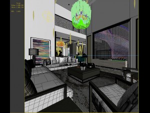 stylish avant-garde living room design 119 3D 모델