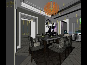 stylish avant-garde living room design 119 3D 모델