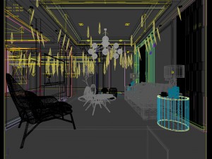 stylish avant-garde living room design 120 3D 모델