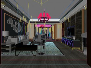 stylish avant-garde living room design 121 3D मॉडल