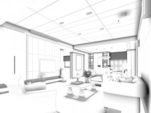 stylish avant-garde living room design 122 3Dモデル