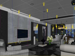 stylish avant-garde living room design 122 3Dモデル