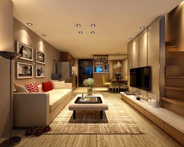 stylish avant-garde living room design 123 Modelo 3D .c4d .max .obj .3ds .fbx .stl .blend
