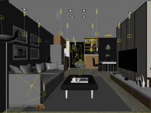 stylish avant-garde living room design 123 Modelo 3D