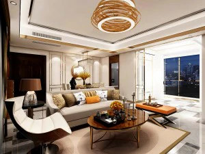 stylish avant-garde living room design 124 3D Model