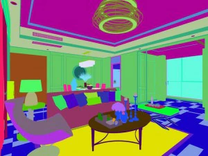 stylish avant-garde living room design 124 3D Model
