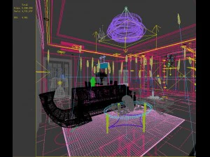 stylish avant-garde living room design 124 3D Model