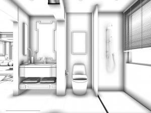 stylish avant-garde living room design 124 3D Model