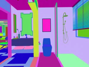 stylish avant-garde living room design 124 3D Model