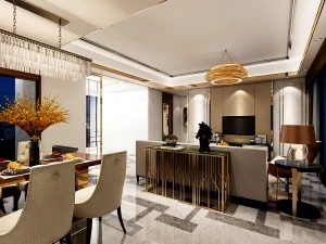 stylish avant-garde living room design 124 3D Model