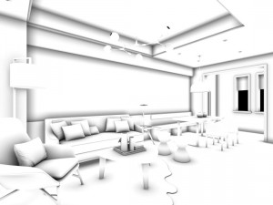 stylish avant-garde living room design 125 Model 3D