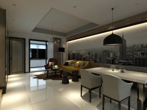 stylish avant-garde living room design 125 Model 3D